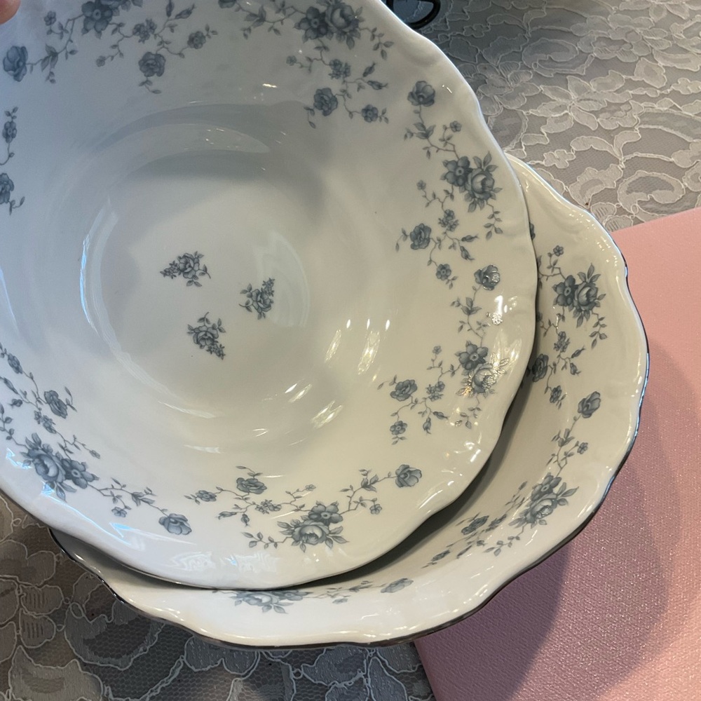 Johann Haviland Bavaria Blue Garland Vegetable  2 Bowl